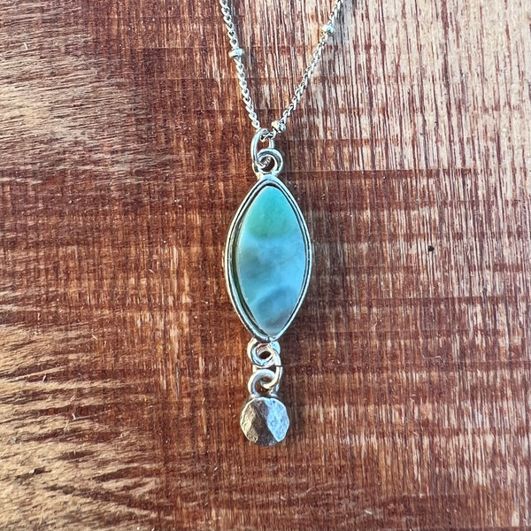 Ellipse Silver with Aqua