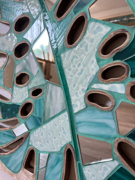 Monstera Panel Turquoise