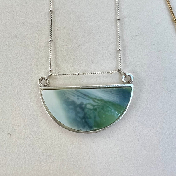 Half Moon Silver with Greens