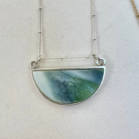 Half Moon Silver with Greens
