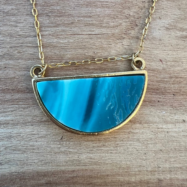 Half Moon Gold with Teal