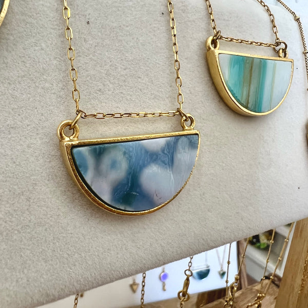 Half Moon Gold Multi Blues