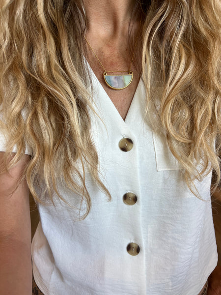 Half Moon Gold with Translucent White