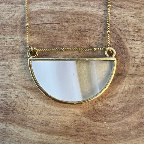 Half Moon Gold with Translucent White