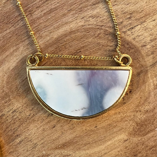 Half Moon Gold with White Multi