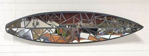 Mirror Mosaic Surfboard Art Glassd 