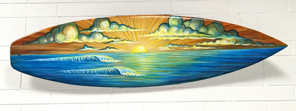 Glassd Surfboard Art Sunset