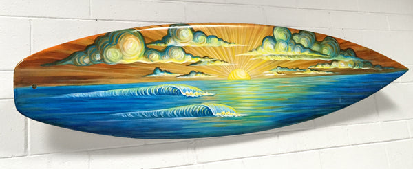 Glassd Surfboard Art Sunset